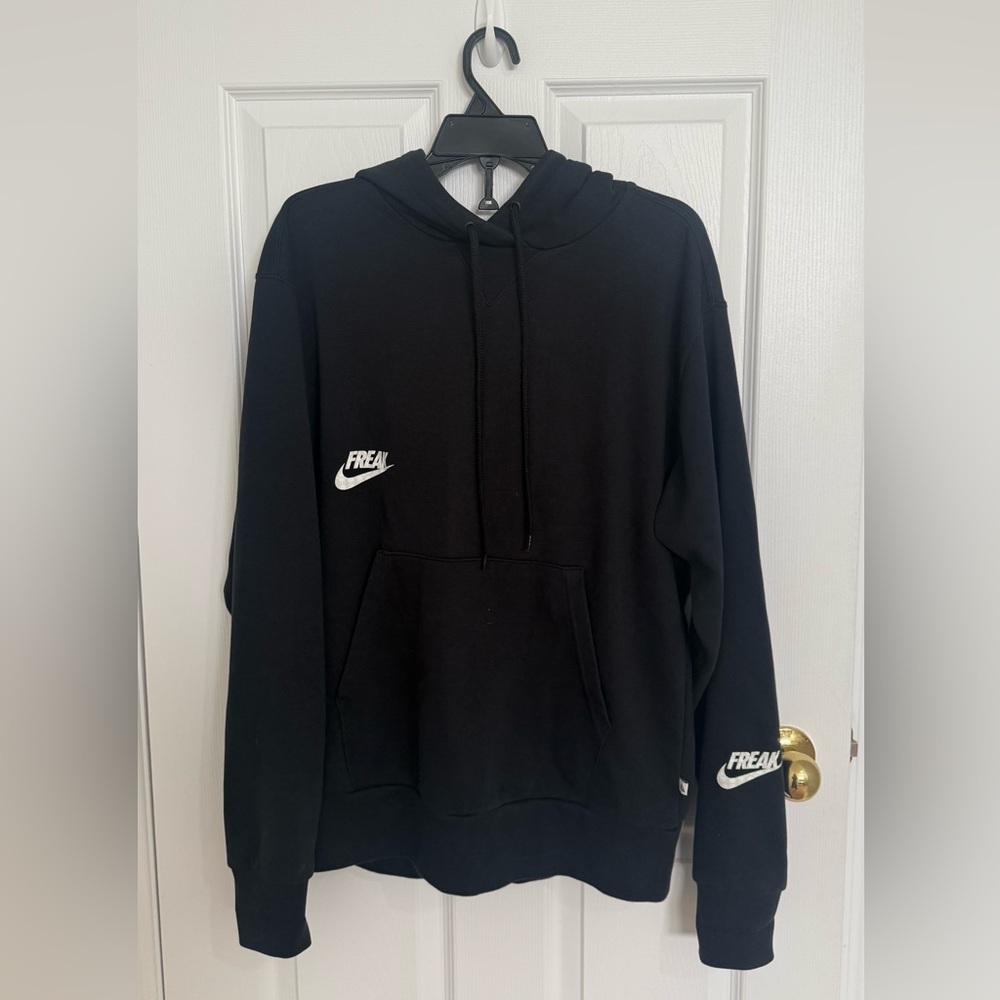 Nike Black Men's Hoodie with White Accents